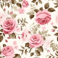 Pastel hues in seamless floral art Royalty Free Stock Photo