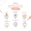 Pastel Illustration Mindful Morning Routine Checklist Instagram Post