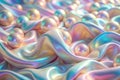 Pastel iridescent silk draped with pearls Royalty Free Stock Photo