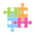 pastel jigsaw puzzle icon for pattern and design,vector illustration Royalty Free Stock Photo