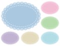 Pastel Lace Doily Place Mats