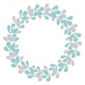 Pastel laurel wreath vector frame