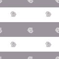 Pastel lavender stripes with little flower buds pattern Royalty Free Stock Photo