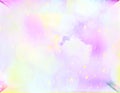 Pastel lavender watercolor background painting in yellow pink violet pink and blue colors with painted watercolor wash texture. Royalty Free Stock Photo