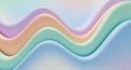Pastel Layered Wave Abstract Background with Soft 3D Paper Style Royalty Free Stock Photo