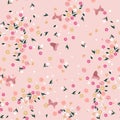 Pastel liberty Seamless floral pattern. Background in small colo Royalty Free Stock Photo