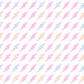 Pastel lightning bolt seamless pattern Royalty Free Stock Photo
