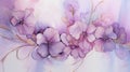 pastel lilac alcohol art floral fluid art painting background