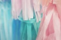 Pastel color ribbons abstract background.