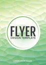 Pastel modern mint polygonal brochure flyer design vector template in A4 size