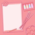 Back to School and work with Pastel Monotone vector background