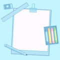 Back to School and work with Pastel Monotone vector background