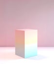 Pastel multi colour background with podium, abstract geometric cube landscape. Mock Royalty Free Stock Photo