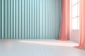 Pastel multi colour background wall with window natural shadow, abstract geometric. Mock up Royalty Free Stock Photo
