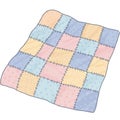 Pastel Patchwork Baby Quilt Royalty Free Stock Photo