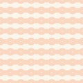 Pastel peach, horizontal stripes, geometric chains, vector pattern, abstract repeat Royalty Free Stock Photo