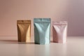 Pastel Perfection: Branded Coffee and Tea Packaging Bags in Array.