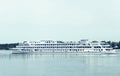 Pastel photo panorama of the passenger ship