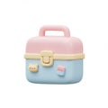 Pastel Pink and Blue Mini Cartoon Storage Box Royalty Free Stock Photo