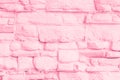 Pastel Pink brick wall texture Interiors background. Gray cement Royalty Free Stock Photo