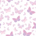 Pastel pink butterfly seamless repeat pattern design Royalty Free Stock Photo