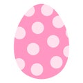 Charming Pastel Pink Polka Dot Easter Egg Art Royalty Free Stock Photo