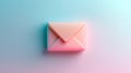 Pastel Pink Envelope Icon on Gradient Background Royalty Free Stock Photo
