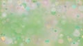 Pastel pink and green green blurred background with bokeh and transparent hearts Royalty Free Stock Photo
