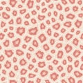 Pastel pink leopard print illustration. Abstract pattern featuring rounded shapes and soft colors. This design evokes a playful Royalty Free Stock Photo
