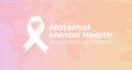 Pastel Pink Maternal Mental Health Awareness Week Background Illustration