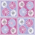 Pastel pink and purple boxed vector flower Royalty Free Stock Photo