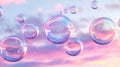 Pastel Pink And Purple Bubbles Against Sky Royalty Free Stock Photo