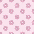 Pastel pink scrunchies repeat pattern vector background Royalty Free Stock Photo