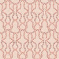 Pastel pink seaweed alga for textile design seamless pattern