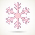 Pastel pink snowflake