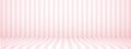 Pastel pink studio background with stripes, horizontal, retro style Royalty Free Stock Photo