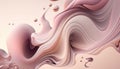 Pastel Pink swirls morphing abstract fluid art
