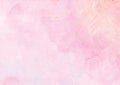 Pastel pink watercolor ink brush paper background Royalty Free Stock Photo