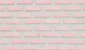 Pastel pink and white brick wall texture background. Brickwork pattern stonework flooring interior stone old clean concrete grid Royalty Free Stock Photo