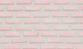 Pastel pink and white brick wall texture background. Brickwork pattern stonework flooring interior stone old clean concrete grid Royalty Free Stock Photo