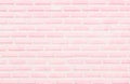 Pastel pink and white brick wall texture background. Brickwork pattern stonework flooring interior stone old clean concrete grid Royalty Free Stock Photo