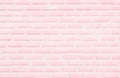 Pastel pink and white brick wall texture background. Brickwork pattern stonework flooring interior stone old clean concrete grid Royalty Free Stock Photo