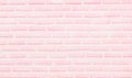 Pastel pink and white brick wall texture background. Brickwork pattern stonework flooring interior stone old clean concrete grid Royalty Free Stock Photo