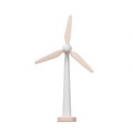 Pastel Pink and White Miniature Wind Turbine Model Royalty Free Stock Photo