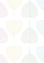 Pastel pipal leaves pattern