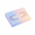 Pastel Pixel Art Cassette Tape with CDs Royalty Free Stock Photo