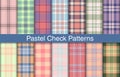 Pastel plaid bundles, textile design, checkered fabric pattern for shirt, dress, suit, wrapping paper print, invitation and gift Royalty Free Stock Photo