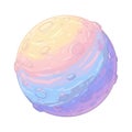 Pastel Planet Illustration with Soft Colors Royalty Free Stock Photo