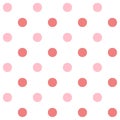 Pastel Polka Dot Seamless Pattern with Soft Pink Circles on White Background Royalty Free Stock Photo