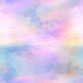 Pastel Powdered Sunset Watercolour Print Royalty Free Stock Photo